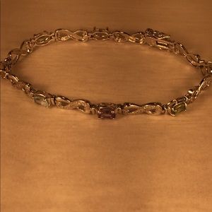 CLEARANCE Sterling Silver Multistone Bracelet